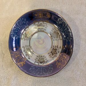 Royal Crown Blueish Purple & Iridescent Saucer Plate